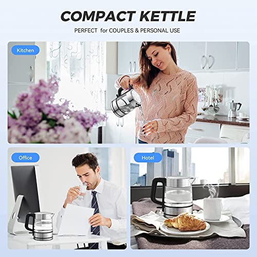 LUUKMONDE Electric Kettle, 1 Liter Glass Boiler - Image 4