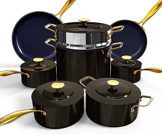 Nuwave Lux LE 13-Pc Diamond Infused Cookware Set