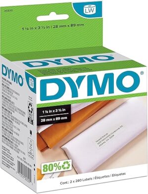 DYMO LW Mailing Address Labels, 1-1/8” x 3-1/2”