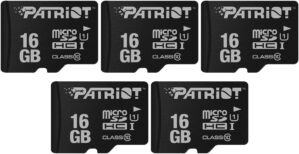 Patriot Memory LX Series Micro SD Flash Memory Card 16GB – 5 Pack
