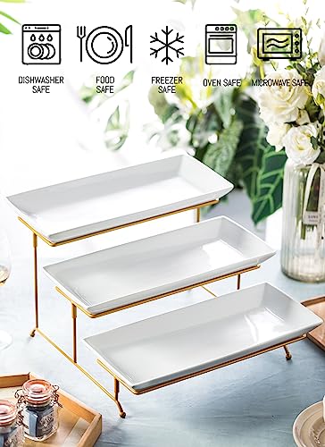 LYEOBOH 3 Tier Serving Stand With Platters Set - Image 3