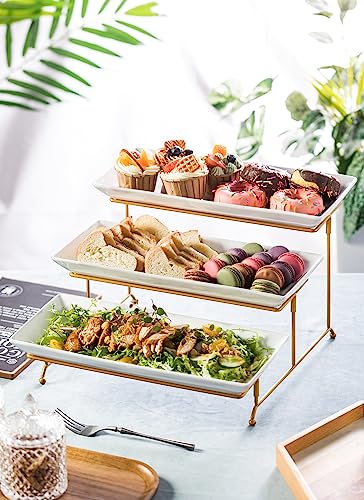 LYEOBOH 3 Tier Serving Stand With Platters Set - Image 4