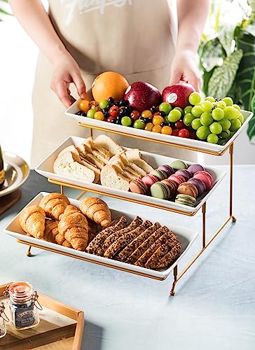 LYEOBOH 3 Tier Serving Stand With Platters Set - Image 5