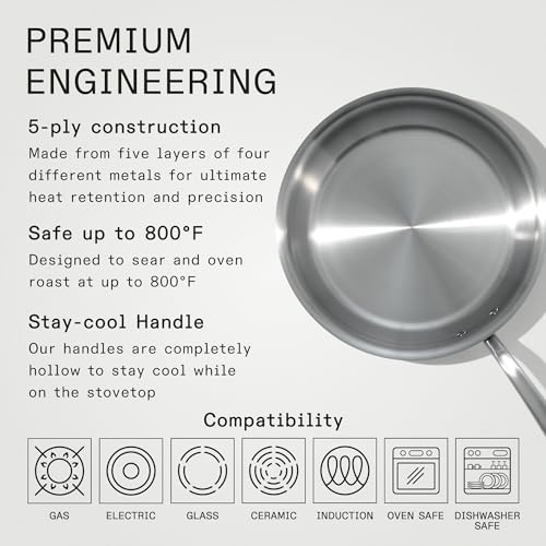 Made In 12-Inch Stainless Steel Frying Pan - Image 3