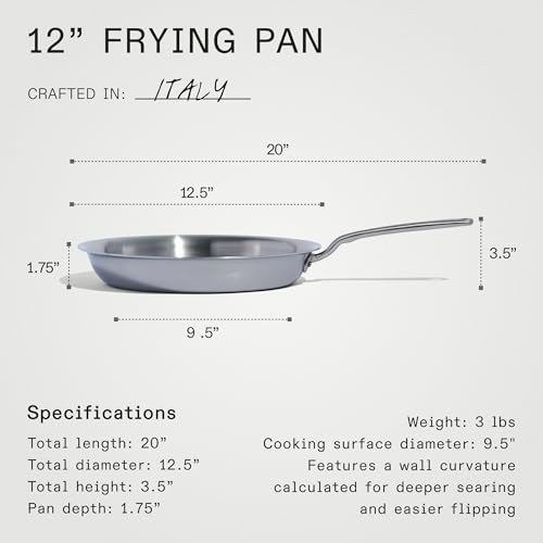 Made In 12-Inch Stainless Steel Frying Pan - Image 5