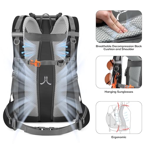 Maelstrom 39L Waterproof Hiking Backpack With Rain Cover - Image 4