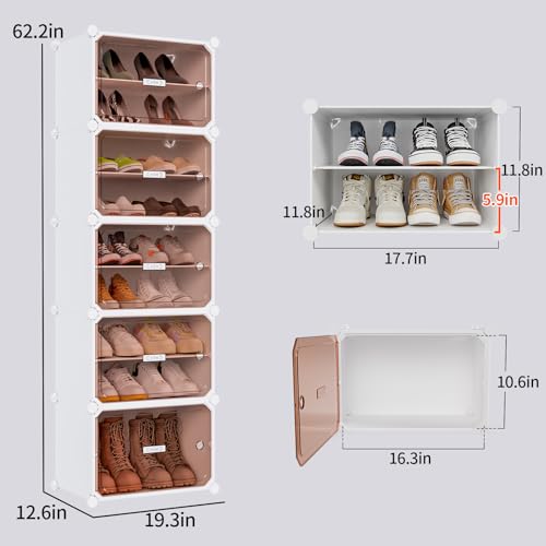 MAGINELS 10-Tier Expandable Multi-Functional Shoe Rack - Image 3