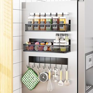 Aufworld Magnetic Spice Rack, 3 Pack Fridge Organizer