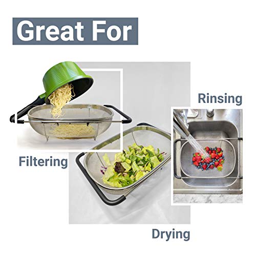 Makerstep Expandable Stainless Steel Sink Colander Strainer - Image 4