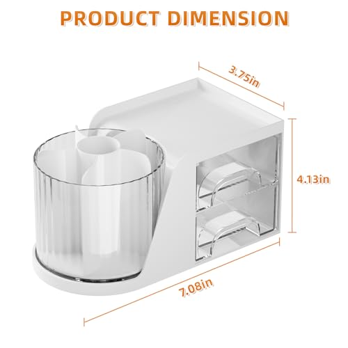 Marbrasse Desk Organizer With 360° Rotating Holder - Image 3
