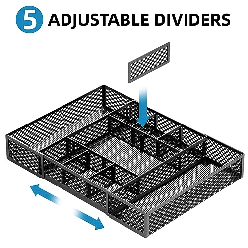 Marbrasse Expandable Mesh Desk Drawer Organizer - Image 3