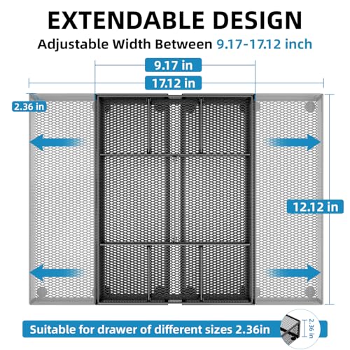 Marbrasse Expandable Mesh Desk Drawer Organizer - Image 2