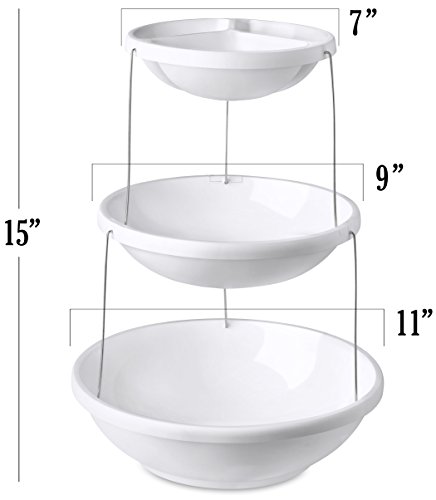 Masirs Collapsible 3-Tier Bowl: Decorative Design - Image 2