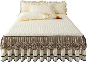 LNYHLXS Mat Bed Skirt Lace Cover (150*200cm)