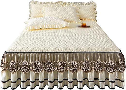 LNYHLXS Mat Bed Skirt Lace Cover (150*200cm)