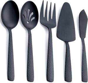 FULLYWARE Matte Black Large Serving Utensil Set