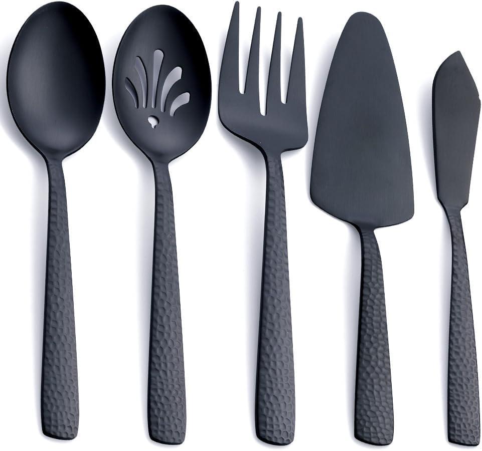 FULLYWARE Matte Black Large Serving Utensil Set