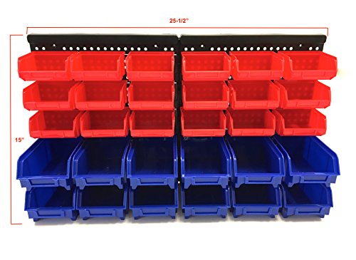 MaxWorks 30-Bin Wall Mount Parts Rack 80694 - Image 2