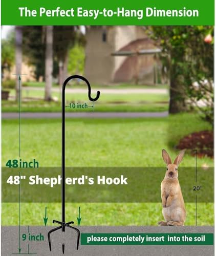 MAXZONE Shepherd Hook Bird Feeder Stand - Image 4