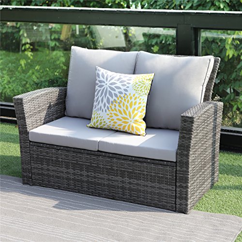 May in Color 4 Piece Wicker Patio Furniture Set - Image 3