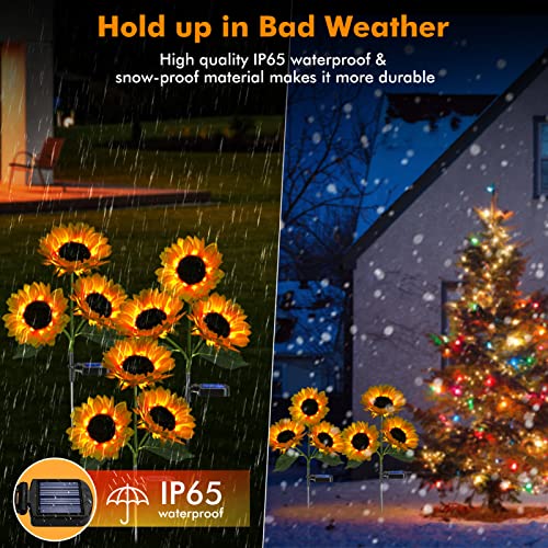 Meagoo Solar Sunflower Lights, 800mA Waterproof - Image 5