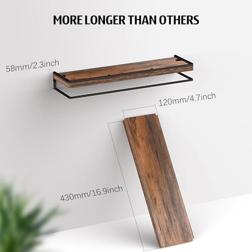 Meangood Floating Shelves Wall Mounted Set - Image 3