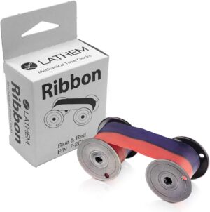 Mechanical Time Clock Ribbon, Red/Blue, 7-2CN