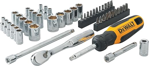 DEWALT Mechanics Tool Set, 1/4 Inch Drive (DWMT81610T)