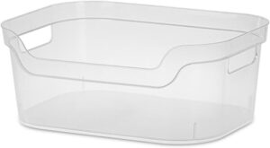 Sterilite Medium Clear Open Scoop Storage Bin