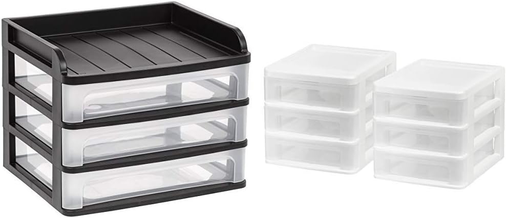 IRIS Medium Desktop 3-Drawer Unit, White