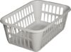 Sterilite Medium Plastic Basket, White, 12-Pack