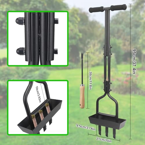 MEIIOFS Lawn Aerator Coring Tool With Tray - Image 5