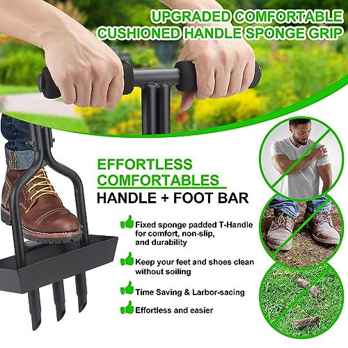 MEIIOFS Lawn Aerator Coring Tool With Tray - Image 2