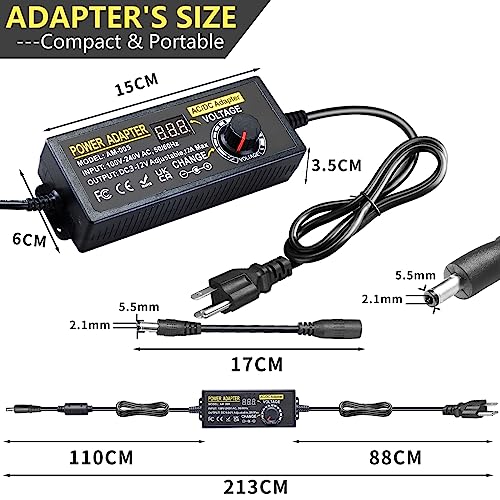Meiyue Universal Power Supply Adjustable 3V~12V 12A - Image 3