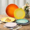 Topmela Melamine Dinner Plate Set, 11 Inch