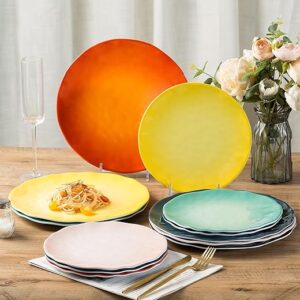 Topmela Melamine Dinner Plate Set, 11 Inch