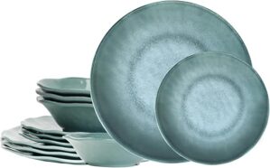 Miss Yip Melamine Dinnerware Set, 12 Pcs, BPA Free