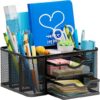 Marbrasse Mesh Desk Organizer With Drawer