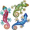 Tuokiuhn Metal Gecko Wall Decoration Set