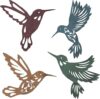 Teling Metal Hummingbird & Dragonfly Wall Art Decor