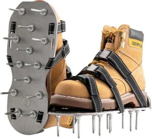 FSTSLK Metal Lawn Aerator Shoes With Straps