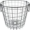 DII Metal Wire Mesh Stackable Storage Bin, Black