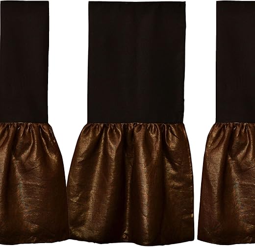 La Mode Couture Metallic Gold Linen Bedskirt Queen