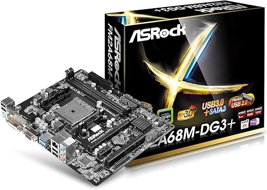 ASRock Micro ATX DDR3 1066 Motherboard FM2A68M-DG3+