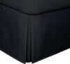Levinsohn Microfiber Tailored Bed Skirt, Queen, Black