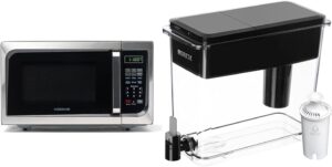 Farberware Microwave Oven 900 Watts, 0.9 Cu Ft & Large Water Dispenser With Filter