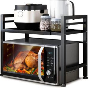 DOLALIKE Microwave Oven Rack, Expandable Stand Shelf