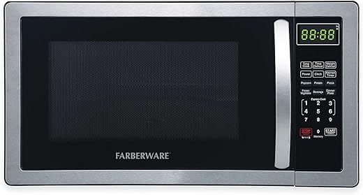 Farberware Microwave Oven, Stainless Steel/Black