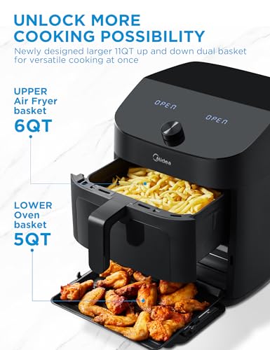 Midea Dual Basket Air Fryer Oven, Wi-Fi Connectivity - Image 3