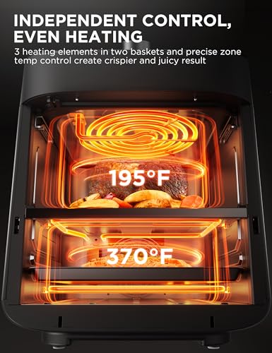 Midea Dual Basket Air Fryer Oven, Wi-Fi Connectivity - Image 5